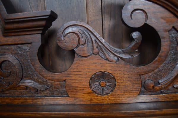 Victorian Oak Over Mantle Mirror SAI2986 - Image 8