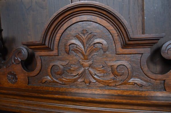 Victorian Oak Over Mantle Mirror SAI2986 - Image 7