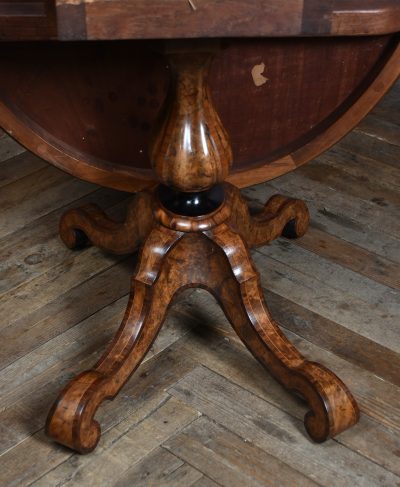 Victorian Walnut Marquetry Snap Top Table SAI3613 - Image 11