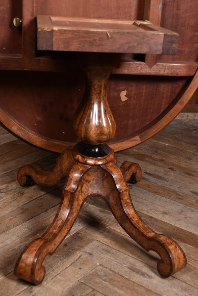 Victorian Walnut Marquetry Snap Top Table SAI3613 - Image 13
