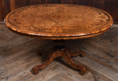 Victorian Walnut Marquetry Snap Top Table SAI3613