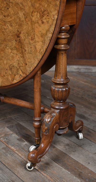 Victorian Burr Walnut Sutherland Table SAI3591 - Image 3