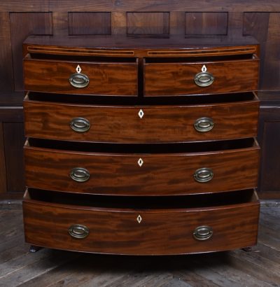 Mahogany Bowfront Chest Of Drawers SAI3597 - Image 8