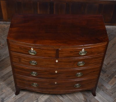 Mahogany Bowfront Chest Of Drawers SAI3597 - Image 10