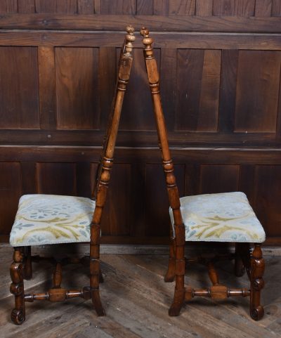 Pair Of Dutch Walnut Hall Chairs SAI3607 - Image 8