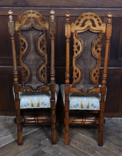 Pair Of Dutch Walnut Hall Chairs SAI3607 - Image 11