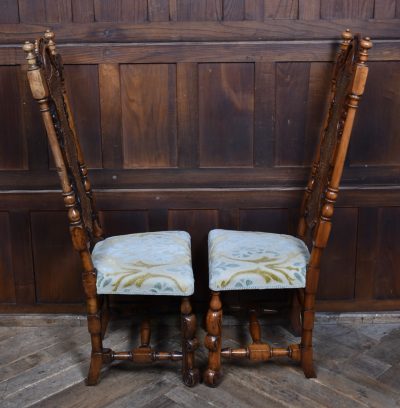 Pair Of Dutch Walnut Hall Chairs SAI3607 - Image 12
