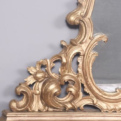Victorian Rococo Hand-Carved Giltwood Console Table with Mirror - Image 3