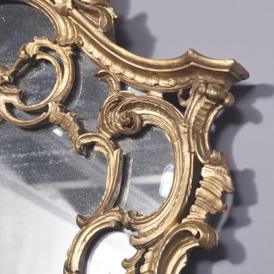Victorian Rococo Hand-Carved Giltwood Console Table with Mirror - Image 4