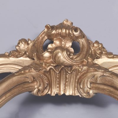Victorian Rococo Hand-Carved Giltwood Console Table with Mirror - Image 5