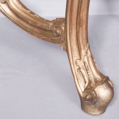 Victorian Rococo Hand-Carved Giltwood Console Table with Mirror - Image 6