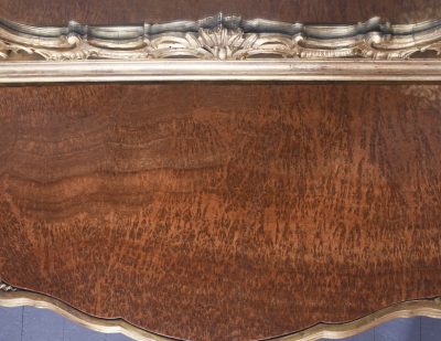 Victorian Rococo Hand-Carved Giltwood Console Table with Mirror - Image 11