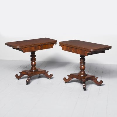 A Good Pair of George IV Mahogany Tea Tables