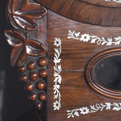 George IV Rosewood Drop-Dial Fusee Wall Clock - Image 5