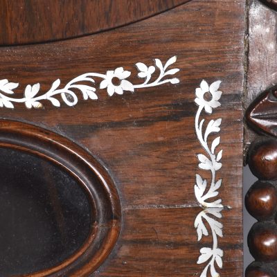 George IV Rosewood Drop-Dial Fusee Wall Clock - Image 6