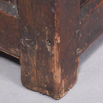 Large George I Panelled Oak Coffer - Image 3