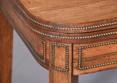 Pair of George III Rosewood and Brass Mounted Card Tables - Image 2