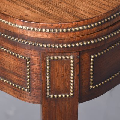 Pair of George III Rosewood and Brass Mounted Card Tables - Image 3