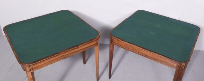 Pair of George III Rosewood and Brass Mounted Card Tables - Image 9