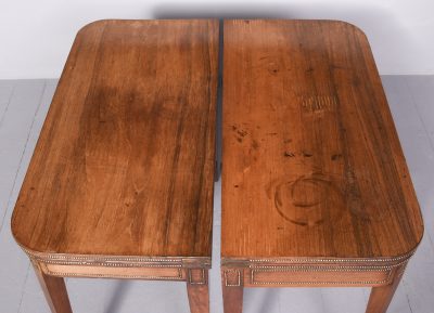 Pair of George III Rosewood and Brass Mounted Card Tables - Image 10