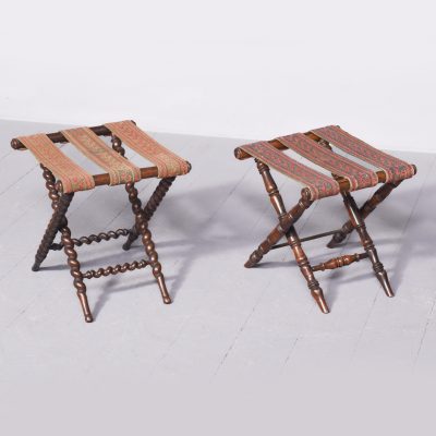 Matched Pair of X Framed Tables - Image 8