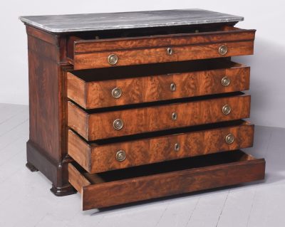 A Louis XVIII Marble Top Secretaire Chest - Image 10