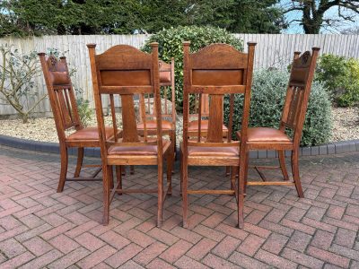 Set of 6 Shapland & Petter Oak Dining Chairs - Image 3