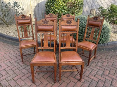 Set of 6 Shapland & Petter Oak Dining Chairs