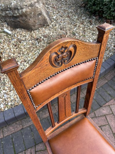 Set of 6 Shapland & Petter Oak Dining Chairs - Image 6