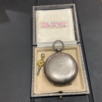 COVENTRY SILVER POCKET WATCH BY KATE BARNWELL 1894