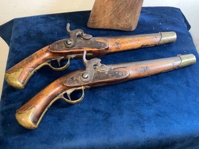 RARE PAIR OF NORWEGIAN PERCUSSION PISTOLS