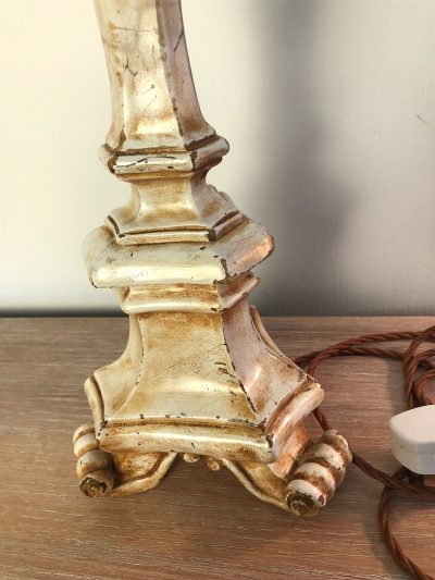 Large Tall Antique Table Lamp French, Italian Baroque  Rococco Style C.1920s, Lovely Patina - Image 3