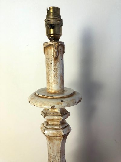 Large Tall Antique Table Lamp French, Italian Baroque  Rococco Style C.1920s, Lovely Patina - Image 2