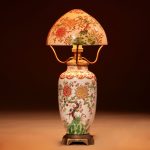 Mushroom Lamp Art Nouveau/Art Deco Desvres-Gabriel Fourmaintraux Porcelain Table Lamp circa 1905-25. Antique Porcelain Antique Lighting