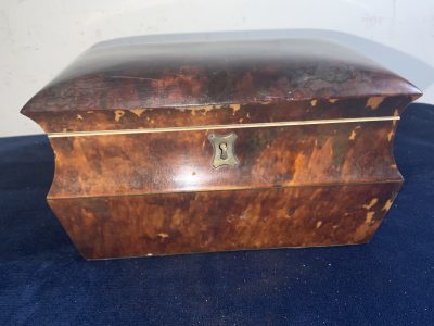TORTOISE SHELL GEORGIAN  TEA CADDY - Image 2