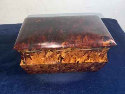 TORTOISE SHELL GEORGIAN  TEA CADDY - Image 6