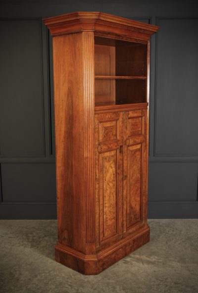 Rare Slim Burr Walnut Cupboard - Image 2
