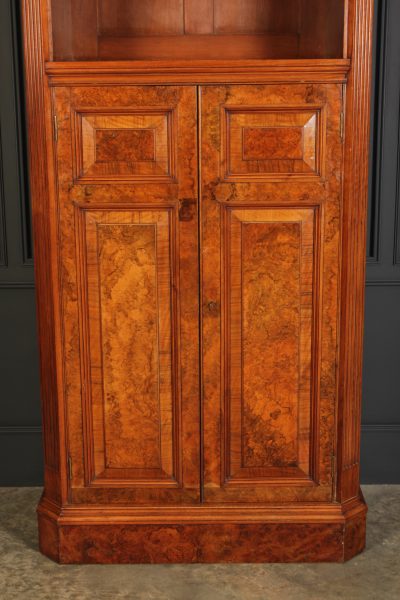 Rare Slim Burr Walnut Cupboard - Image 4