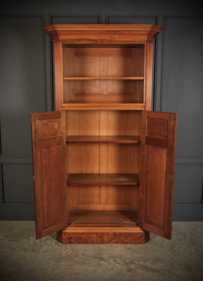 Rare Slim Burr Walnut Cupboard - Image 7