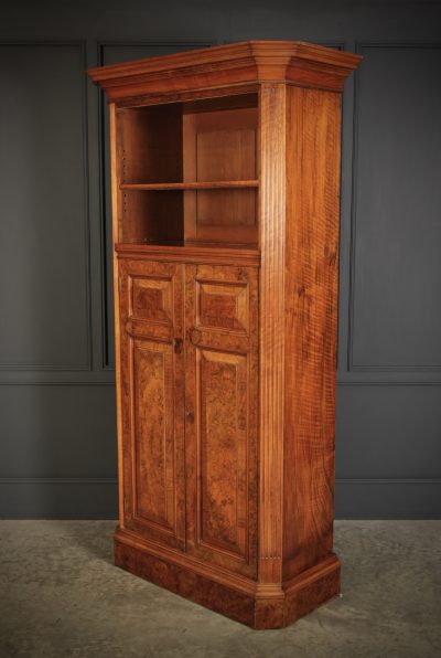 Rare Slim Burr Walnut Cupboard - Image 8