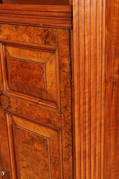 Rare Slim Burr Walnut Cupboard - Image 9