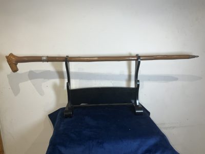 FANTASTIC CARVED HEAD WALKING STICK SWORD STICK - Image 2