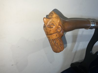 FANTASTIC CARVED HEAD WALKING STICK SWORD STICK - Image 3