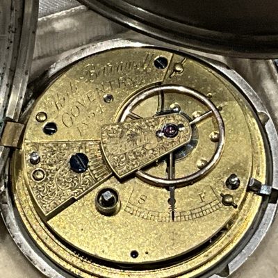 COVENTRY SILVER POCKET WATCH BY KATE BARNWELL 1894 - Image 8