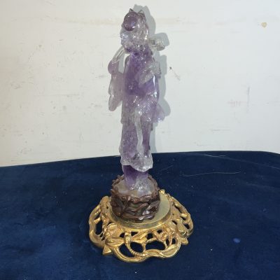 CHINESE CRYSTAL JADE & GILT FIGURE - Image 6