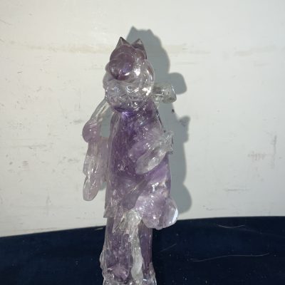 CHINESE CRYSTAL JADE & GILT FIGURE - Image 7