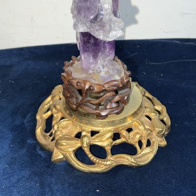 CHINESE CRYSTAL JADE & GILT FIGURE - Image 9