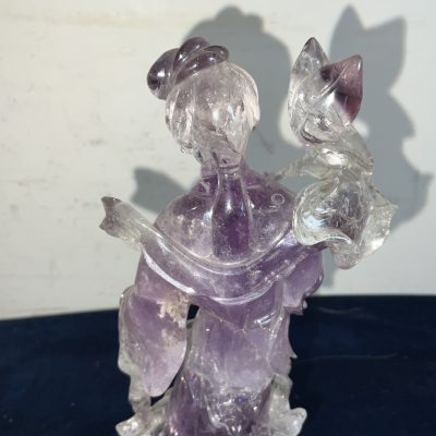 CHINESE CRYSTAL JADE & GILT FIGURE - Image 11