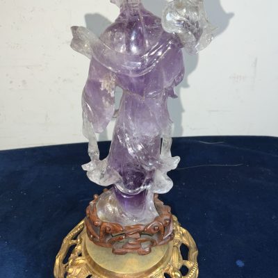 CHINESE CRYSTAL JADE & GILT FIGURE - Image 12