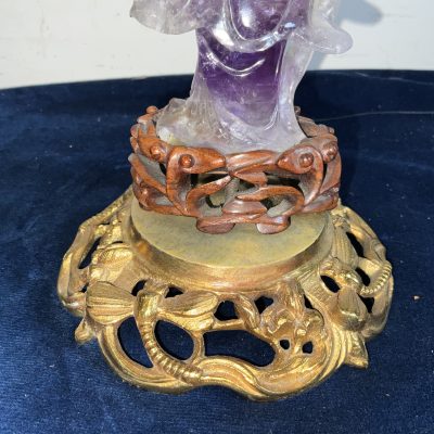 CHINESE CRYSTAL JADE & GILT FIGURE - Image 13